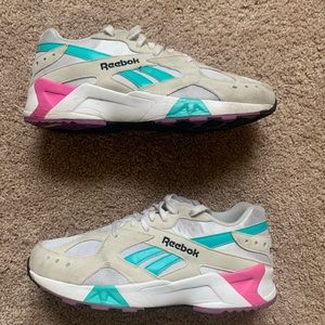 Reebok Aztrek (True Grey/Teal/Aubergine) Men's 9.5 Sneakers